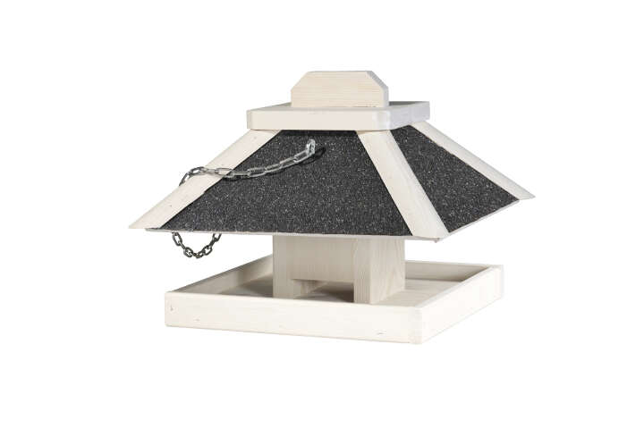 PATKAR Quadratisches Futterhaus Kiefernholz